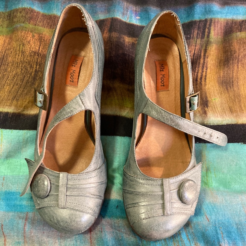 Miz Mooz Cherolee Mary Jane Pump Turquoise Size 40 (fits as 39)